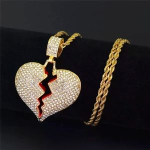 Iced Out Broken Heart Chain